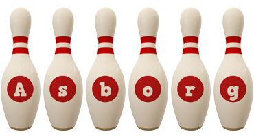 Asborg bowling-pin logo