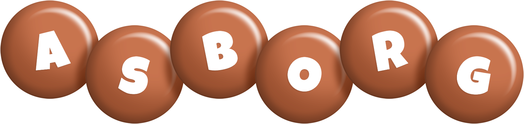 Asborg candy-brown logo