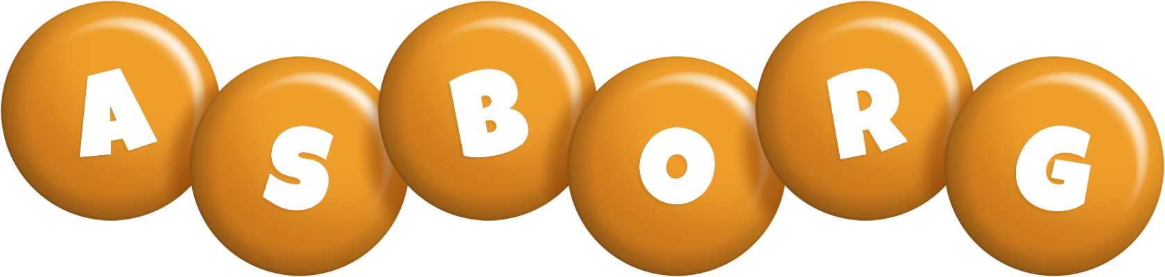 Asborg candy-orange logo