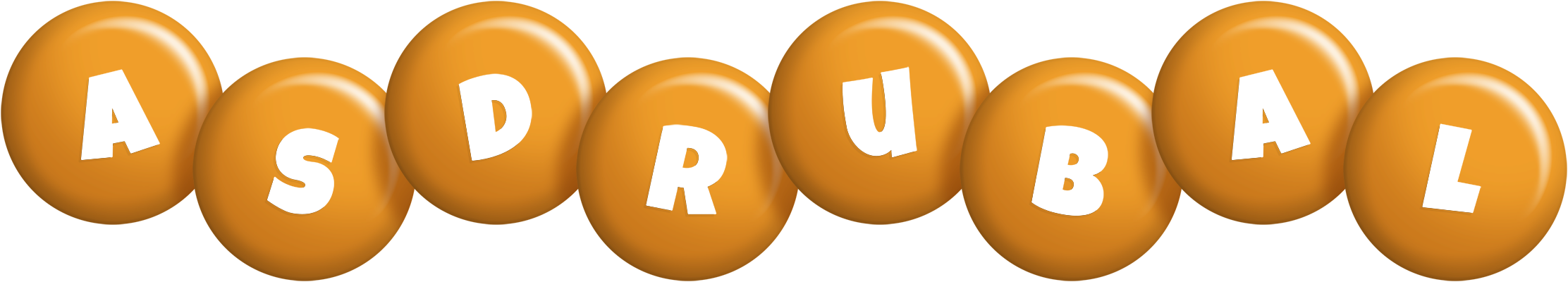 Asdrubal candy-orange logo