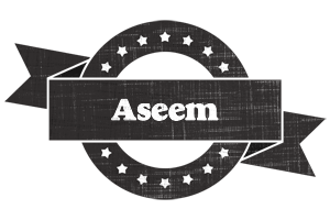 Aseem grunge logo