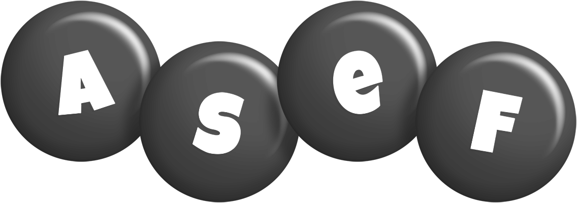 Asef candy-black logo