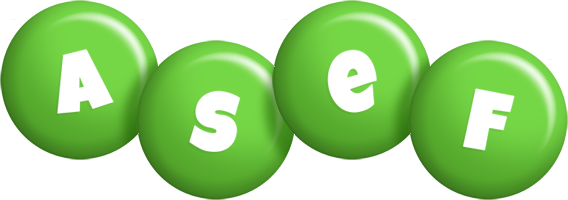 Asef candy-green logo