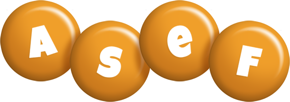 Asef candy-orange logo