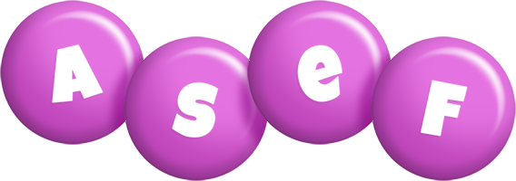 Asef candy-purple logo