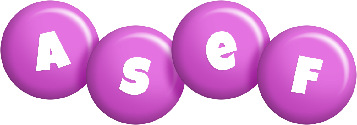 Asef candy-purple logo