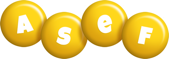 Asef candy-yellow logo