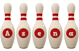 Asena bowling-pin logo