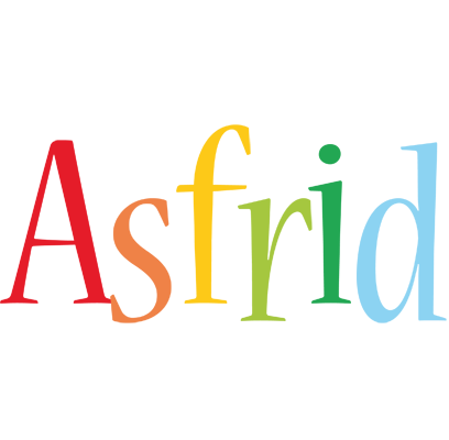Asfrid birthday logo