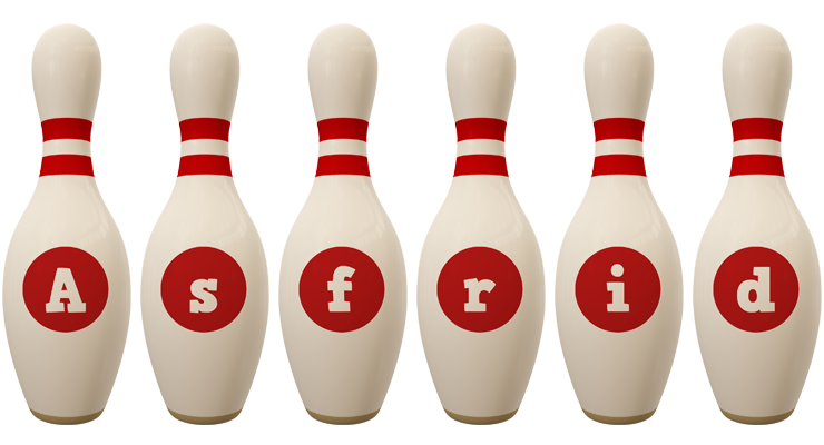 Asfrid bowling-pin logo