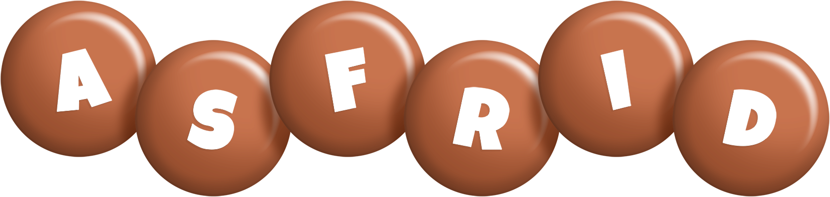 Asfrid candy-brown logo