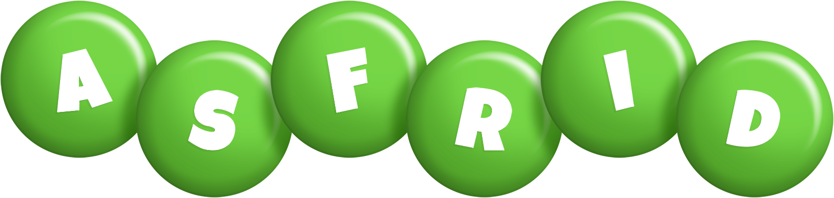 Asfrid candy-green logo