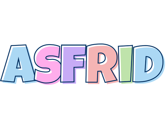 Asfrid pastel logo