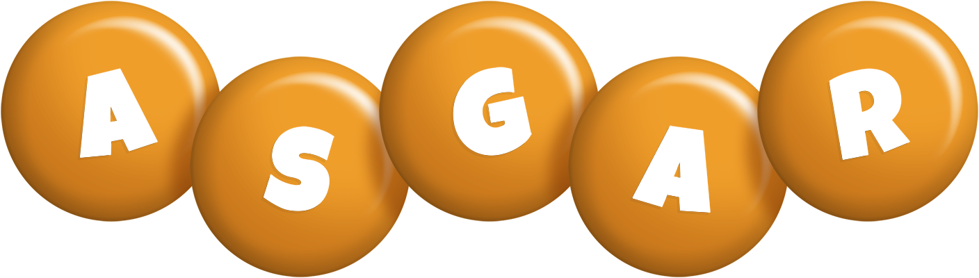 Asgar candy-orange logo