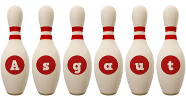 Asgaut bowling-pin logo