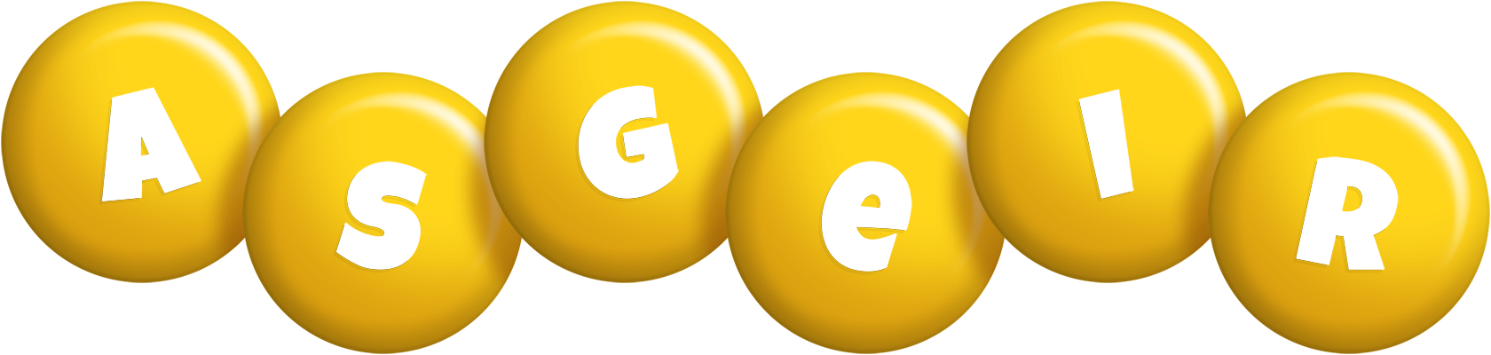 Asgeir candy-yellow logo