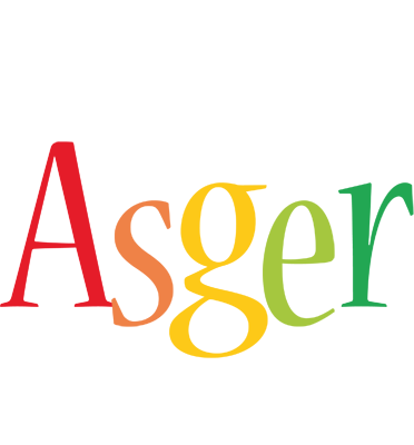 Asger birthday logo