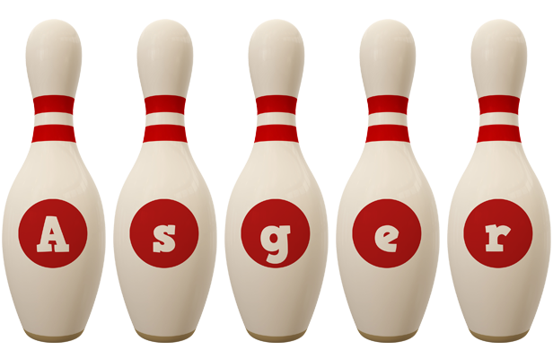 Asger bowling-pin logo