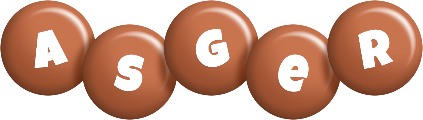 Asger candy-brown logo