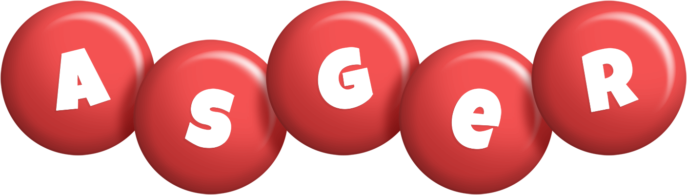 Asger candy-red logo