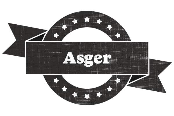 Asger grunge logo