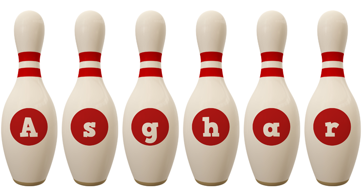 Asghar bowling-pin logo
