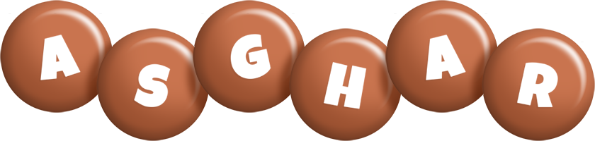Asghar candy-brown logo