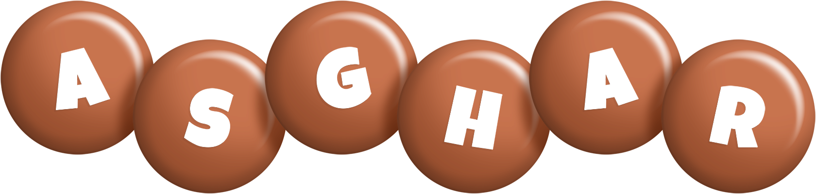 Asghar candy-brown logo