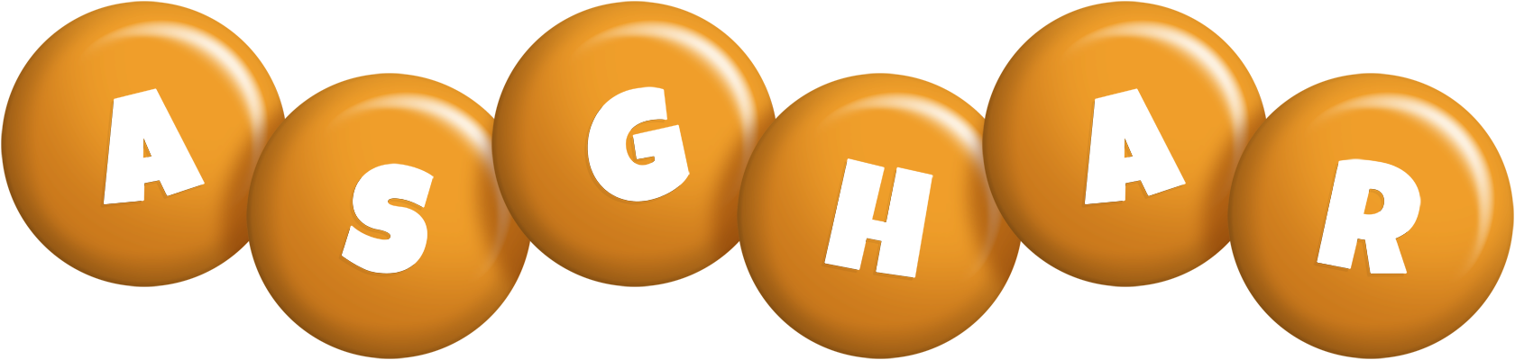 Asghar candy-orange logo