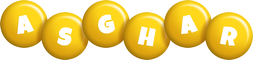 Asghar candy-yellow logo