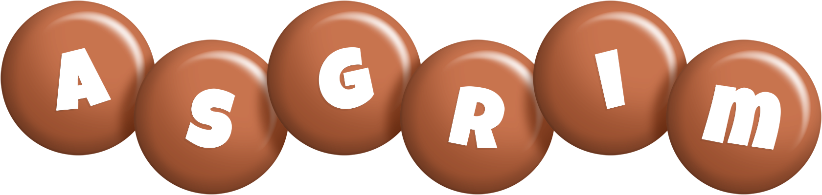 Asgrim candy-brown logo