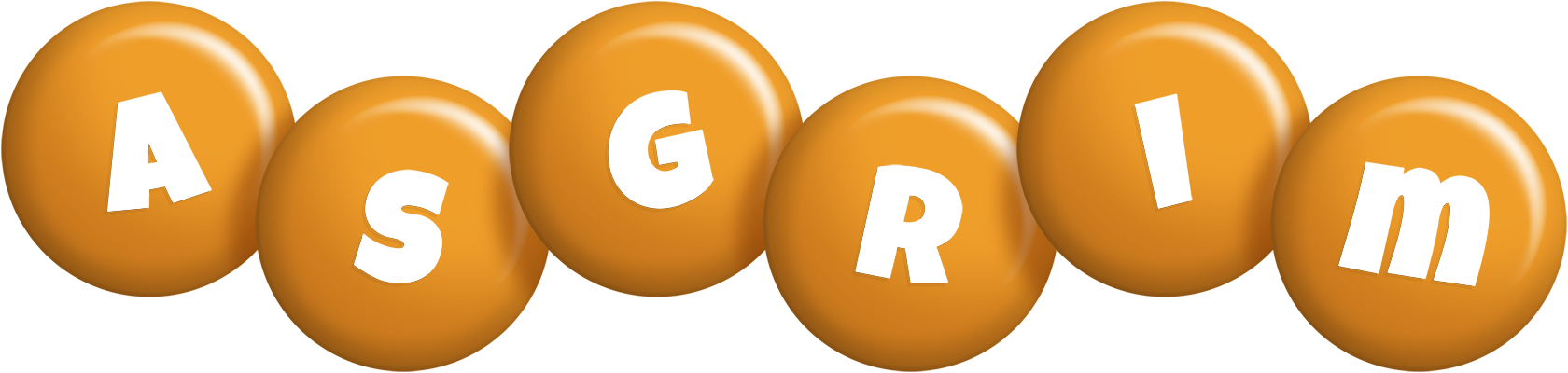 Asgrim candy-orange logo