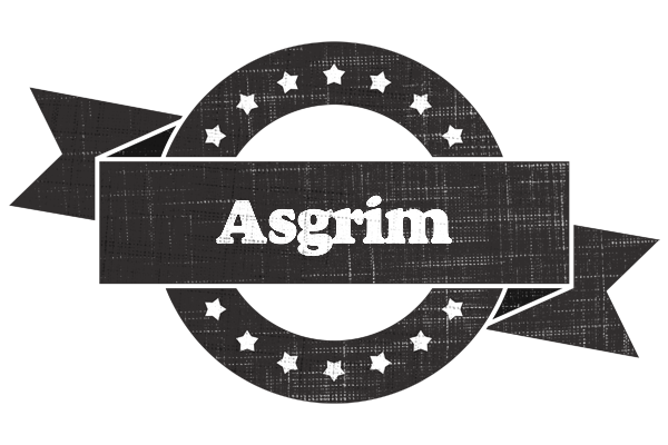 Asgrim grunge logo