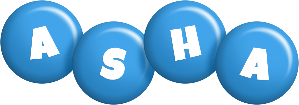 Asha candy-blue logo