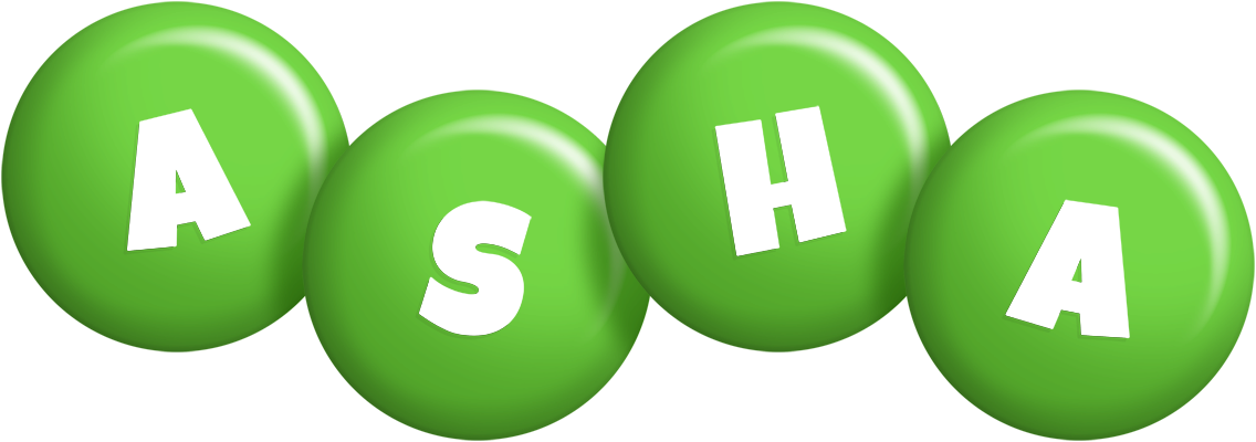 Asha candy-green logo