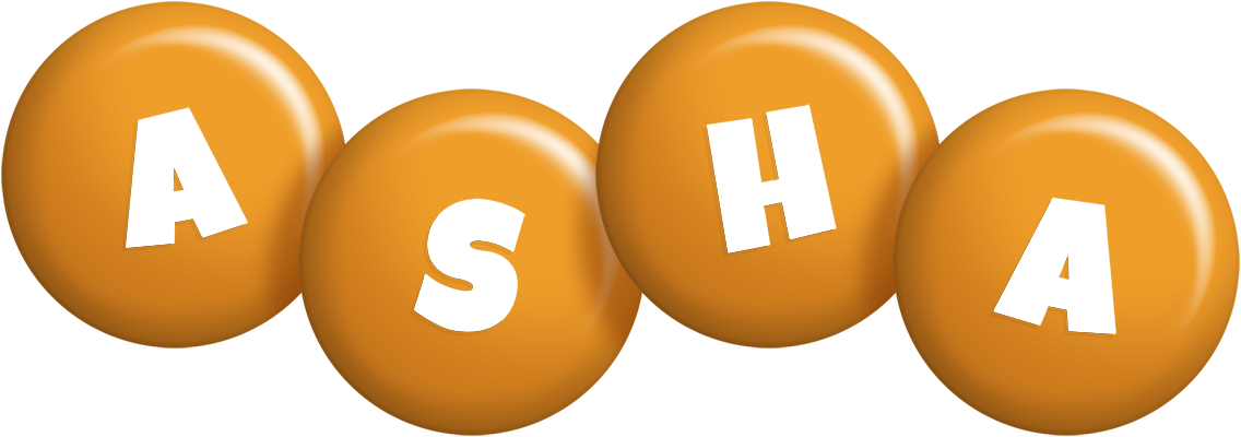 Asha candy-orange logo
