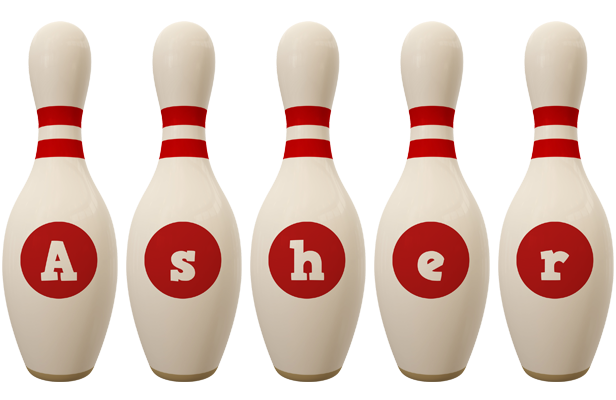 Asher bowling-pin logo