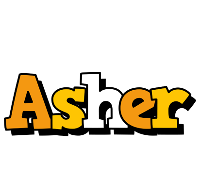 Asher cartoon logo