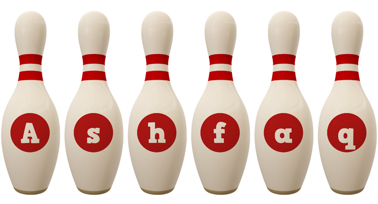 Ashfaq bowling-pin logo