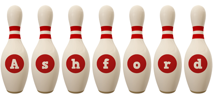 Ashford bowling-pin logo