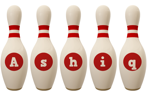 Ashiq bowling-pin logo
