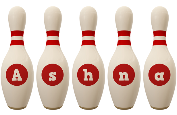 Ashna bowling-pin logo