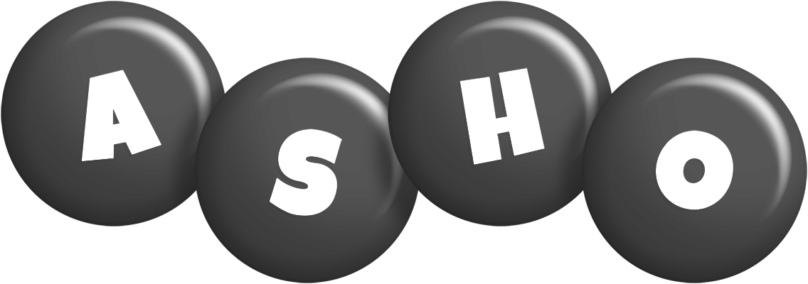 Asho candy-black logo