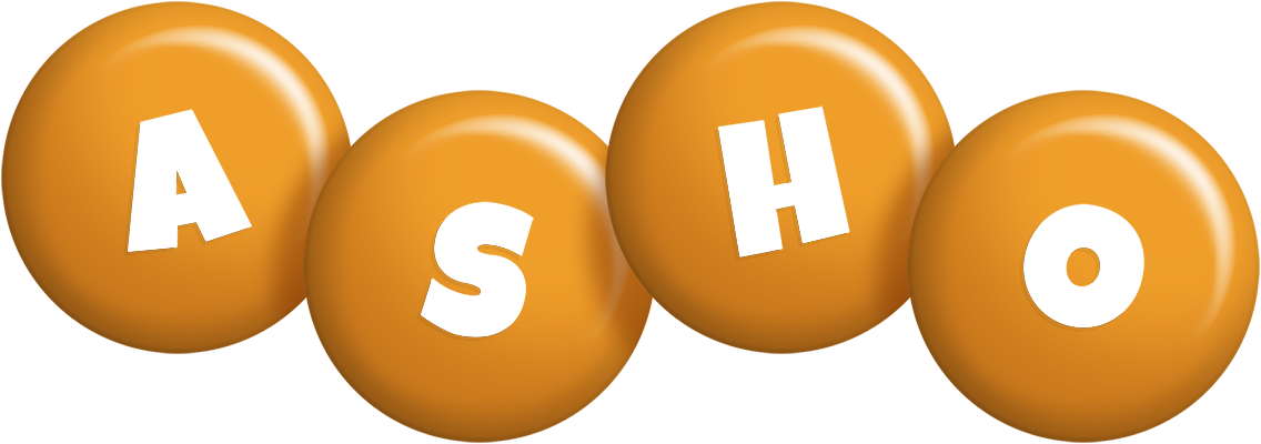 Asho candy-orange logo