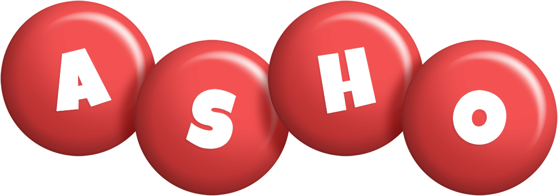 Asho candy-red logo
