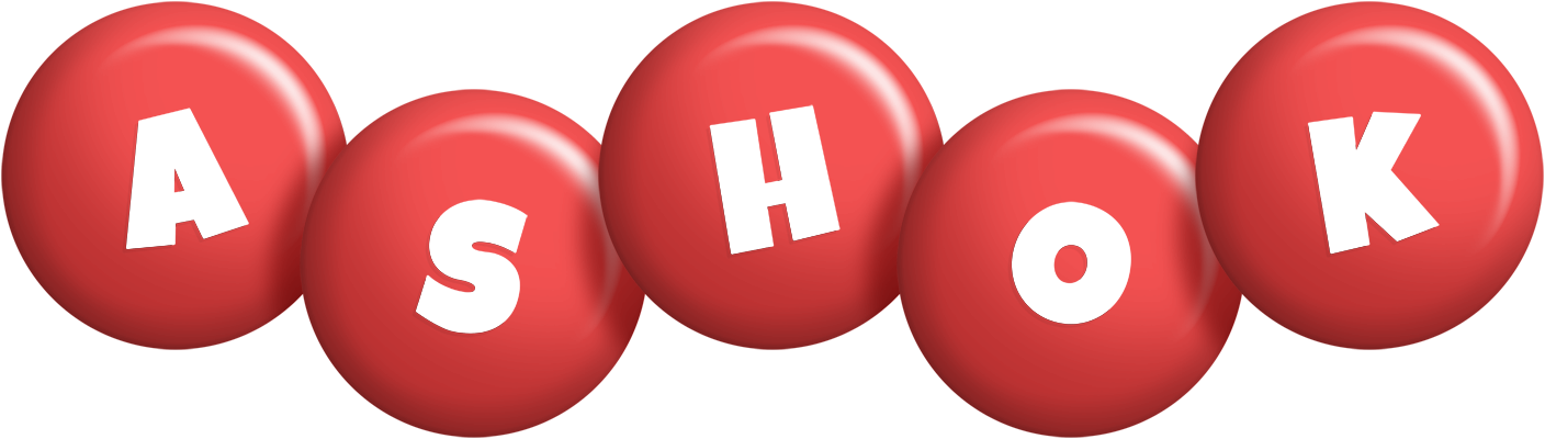 Ashok candy-red logo