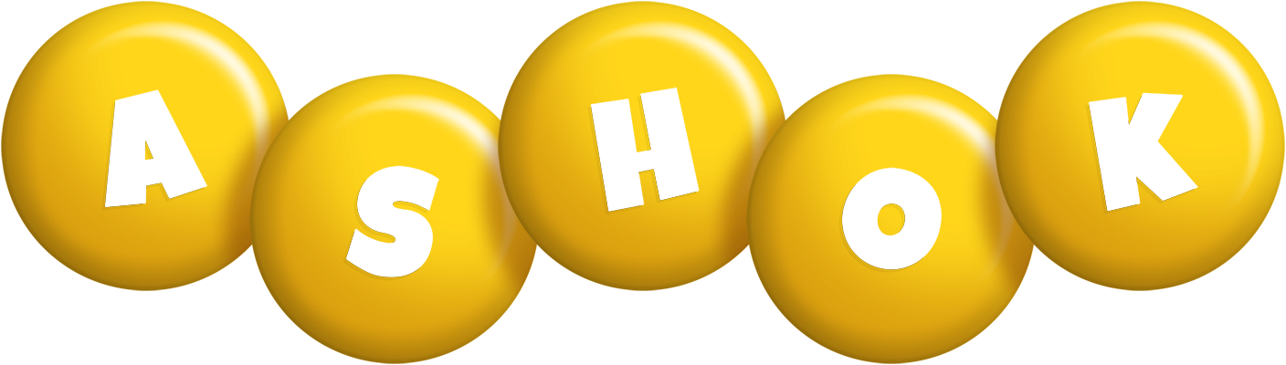 Ashok candy-yellow logo