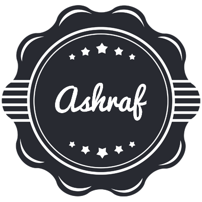 Ashraf badge logo