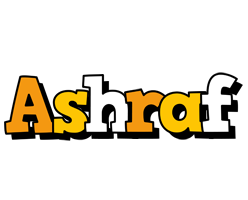 Ashraf cartoon logo