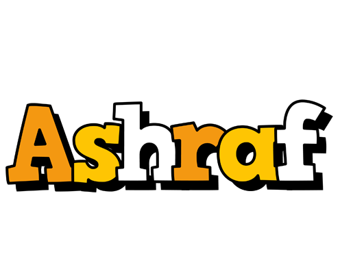 Ashraf cartoon logo